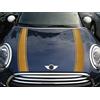 SB CarDesign Strisce Adesivo Cofano per F55 F56 F57 Mini Cooper - Oro Metallizzato, Design 2
