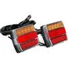 J/J Kit Luci Fanali Posteriori a LED per Rimorchio 12V Lampadine con Magnete Cablato Spina a 7 Poli Lampada Fanale 12V con 14 LED con Cavo da 7,5 m con Omologazione E11 per Caravan Camion Bus