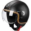 JianJud Vintage Casco Moto Aperto, Retrò Moto Elettrico Con Visiera Casco, Casco Motociclista Jet Vintage 3/4 Con Certificato ECE, Universale Uomo E Donna C,M=55-57CM