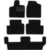 Wielganizator Automatte - Adatto per Lancia Voyager 7 persone 2011-2016 - Velluto - Accessori Auto - Pratico Zerbino Auto - 5 Pezzi - Nero