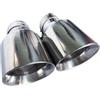 NaNMiBHd Terminale scarico 1PCS Ingresso 48MM 51MM 54MM 57MM 60MM 63MM 66MM 70MM 73MM 76MM Universale In Acciaio Inox Punta Di Scarico Marmitta Tubo Tubo Scarico (Color : 63MM IN 76MM OUT)