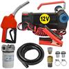 AMUR POMPA GASOIL - POMPA TRASVASO GASOLIO DIÉSEL STAR 160-2 POMPA DIESEL AUTOCESSIBILE - POMPA ELETTRICA 12V, SET COMPLETO DI TUBO IN GOMMA (6m), Pistola automatica, filtro diesel e accessori