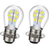 Ruiandsion Lampadina LED H6M P15D AC/DC 6V bianco 2835 28SMD P15D-25-1 ricambio per luce moto con fascio alto/basso, confezione da 2