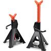 TONDA Cavalletto per cric da 3 tonnellate, extra alto, resistente, altezza regolabile da 34 a 53,5 cm, per camion, SUV, monovolume e UTV/ATV, nero, 1 paio