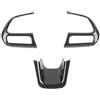 HSUF Car Interior Copertura Decorativa Per Volante In Fibra Di Carbonio ABS Per Jeep Per Renegade 2015+ Per Jeep Per Compass 2017-2020 Accessori Interni Styling Decori(Carbon Fiber Grain)