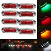 Etomvoop 8 x Indicatori di direzione laterali LED, impermeabili, 4 LED, per 12 V-24 V, camion, autocarro, camper, barca, utilizzo marino (rosso)