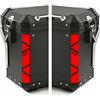 BLACK DOVES GRAPHICS 2pz Fluorescenti Strisce Adesivi compatibili con TOURATECH Valigie LATERALI (Rosso FLUO)