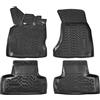 J&J AUTOMOTIVE Tappetini Auto in Gomma su Misura per Audi Q5 2008-2015, Set da 4 Pezzi, Bordo Alto 4 cm, Antiscivolo, Inodore, Colore Nero