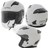 A-Pro Casco Jet Moto Aperto Visiera Scooter Antigraffio Urbano ECE 22-06 Bianco XS