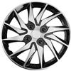 SOLUSTRE Copricerchio Da 14 Pollici Argento Nero Accessorio Per Cerchione Automatico Mozzo Custodia Ripristino Equipaggiamento Originale