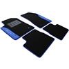 IL TAPPETO AUTO BY FABBRI 3 COLOR0000047B, Tappeti auto moquette antiscivolo, Su misura, 2 Ricami, Blu