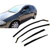 J&J AUTOMOTIVE Deflettori d'Aria per Fiat Croma 2005-2011, Set da 4 Pezzi, Nero fumé Oscurato Heko