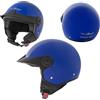 A-Pro Piconet Casco Jet Frontino Moto Scooter Quad Custom Blu ECE 22-06 TAGLIA XXL