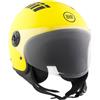 BHR Casco Demi-Jet 834 FLOW - Casco Scooter Estivo Omologato ECE 22.06 con 16 Fori di Aerazione - Visiera Antigraffio e Sgancio Micrometrico, Giallo Opaco, S