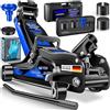 MASKO® Cric idraulico 2,5T altezza di sollevamento piatto 85 - 360 mm con valigetta + 2 cuscinetti in gomma + guanti, cric idraulico a 360°