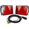Aspöck Set Fanali Posteriori Aspöck Multipoint IV Sinistro e Destro 6 Funzioni 12V IP64 con Cablaggio Elettrico Mantes 5 Metri Spina 7 PIN per Rimorchio Carrello Auto Bisarca