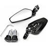 Ciloc Specchietti Moto Specchietto Retrovisore Per Manubrio Moto 7/8 22mm Specchietti Retrovisori Per Motocicletta Universal Bar End Side(Nero)