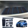 Ruiya Compatibile con Fiat Panda City Cross| Hybrid 2021-2025 2026 Antiscivolo Interno Tappetini, Tappetino Bracciolo Protezione Scanalatura Porta Tappetini Panda Accessori [Non per 4X4]