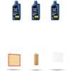 HOFFCAR Kit tagliando 3 FILTRI e 3L OLIO V compatibile con Vw Fox (5Z1) 1.2 40kw Dal 2005