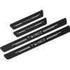 JYMLOV 4 Pezzi Fibra di Carbonio Battitacco per Auto Sticker, per Ren-ault Clio Duster Megane TWINGO, Esterno Battitacco Protezione Plates Anti-Graffio Scuff Adesivi Decorativi Accessori, TWINGO White