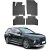 OMAC Tappetini in Gomma Compatibili con Hyundai Tucson 2022-2026 Tappetini Auto Gomma Nero 4tlg