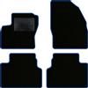 QUEMAR Tappetini Auto compatibili con Ford Kuga I 2008-2012 / Kit Tappeti in Moquette e Gomma su Misura (Set 2 Anteriori + 2 Posteriori) / Ricami e Colori Personalizzati (0 Ricami, Bordo Blu)