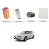 HOFFCAR Kit Tagliando 4 filtri compatibile con Alfa Romeo 156 (932) 1.9 jtd 81kw dal 19972001