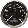 KUS USA KUS Contagiri universale contagiri con contaore 8000 RPM per motore a benzina 85mm 12V/24V con retroilluminazione (nero)