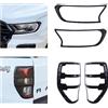 JHCHAN Couvercle de phare Coperchio fanale posteriore per Accessori | Ranger Wildtrak Raptor T7 T8 2015-2022 XL XLT Tremor Limited Platinum MK2 MK3 Nero (Un set)