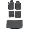MOTOS Set di tappetini in gomma e tappetini in Pe per il bagagliaio Fiat Panda II 2003-2012 Migliorate il vostro comfort di viaggio con il tappetino antiscivolo per auto - tappetino per auto per tutte
