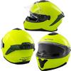 A-Pro Casco Integrale Moto Scooter Touring Visiera Interna Parasole Viaggio Fluo XS