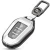XMSCN Custodia protettiva per chiave elettronica in lega di zinco per Peugeot 301 308 408 508 2008 3085 3008 4008 5008 307 206 Citroen C4L/DS6/C6/DS5 con portachiavi 3 pulsanti (bianco)