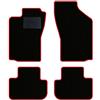 QUEMAR Tappetini Auto compatibili con Alfa Romeo 147 dal 2000 / Kit Tappeti in Moquette e Gomma su Misura (Set 2 Anteriori + 2 Posteriori) / Ricami e Colori Personalizzati (Bordo Rosso, 0 Ricami)