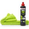 detailmate Set di lucidatura per la Cura Auto - Car Care: Menzerna Lucida Polish Final Finish 3800, 250 ml - lucentezza Brillante + Panno Spesso Microfibra, 40x40cm, 550 gsm