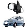 diTosi Specchi Specchietti Retovisori per Panda modello 169 dal 2009 al 2011 con calotta nera e con movimento vetro manuale DX SX (Sinistro (Lato guida))