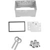 Nukinp Telaio di montaggio stereo per auto Doppio DIN in metallo Kit cruscotto di installazione universale 2DIN per autoradio lettore DVD