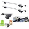 MOTO SPORT MONDO BARRE DA TETTO PER AUTO PORTAPACCHI BARRA PORTATUTTO COMPATIBILE CON VOLKSWAGEN Touran I 2004 BP023 PORTABAGAGLI 135-140CM PER RAILING ALTI IN ALLUMINIO OMOLOGATI CON SERRATURA
