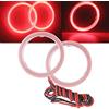 Qasim 1 coppia di LED COB Fari Angel Eyes con Guscio di Plastica 80MM 63SMD Rosso Anello Halo Occhi per Auto Moto DRL Luce di Marcia Diurna Faro Fendinebbia DC12V