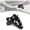 Runfarr Pedalino Freno Posteriore Moto, in Alluminio Billet CNC-Nero | Puntale Freno Posteriore Moto per Pit Bike Dirt Bike Motocross Enduro Supermoto