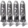 EUQIXMR Freccia svolta Indicatori Direzione Moto Lampeggiante Indicatore Luminoso 12V Per Versys Z800 Per Ninja ZX10R ZX12R ZX6RR(TRASPARENTE,4 PEZZI)