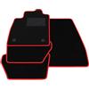 Somer Car Kit Tappetini Auto compatibili con Ford Puma 2019-2025 | Set Tappeti in Moquette, Tappeto auto su misura, bordo rosso