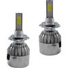 DISCORAMA COPPIA LED LAMPADINA PER FARI AUTO MOTO, LED AUTO LUCE BIANCA 6500K 3800LM, LAMPADINE LED PER AUTO 36W (H7)