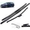 Autopixl Kit spazzole tergicristallo anteriore e posteriore compatibile con KIA Cee'd Ceed 2012-2017 Spazzole parabrezza parabrezza 26+14+12