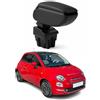 OMAC Bracciolo compatibile con Fiat 500 500C 2015-2021 in vinile ABS nero scorrevole