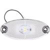 Generico Fanali posteriori Luci di posizione laterali a LED 3LED 12v 24v per camion con rimorchio per luci di posizione per roulotte(Bianco)