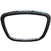 Mosklo Decorazione per Interni Auto Per A4 B6 B7 B8 A6 C6 A5 Q7 Q5 A3 8P S3 ABS Pannello centrale del volante per auto Logo Cornice Adesivo decorativo per volante(Style 1 Carbon Fiber)