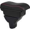 OYHCM Bracciolo Centrale per Hyundai i20 2009-2015, Doppio Scomparto, Pelle Nera, Facile da Installare, Accessorio Auto Personalizzato