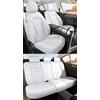 NOBQUA Coprisedili Auto Universali per 5 Posti in Vera Pelle-Compatibili con Fiat 500 Panda Tipo Punto - Impermeabili, Antiscivolo-Set Completo per SUV e Berlina