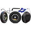 Generico Ruotino Di Scorta Per Hyundai I10 (III, AC3) 4 Fori Gomma 125/80 R16 Da Anno 2019 Fino ad Anno 2024 Con Kit Accessori Cric Crick Chiave e Sacca 125 80 16 16
