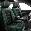 Generic Coprisedili Auto Universale Per MG ZS Hybrid+ Luxury 2024 2025 2026, Copri Sedile Auto Pelle PU，Impermeabile，Traspirante, Regalo di Compleanno(Black green)